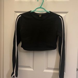 Sporty Black Crop Top